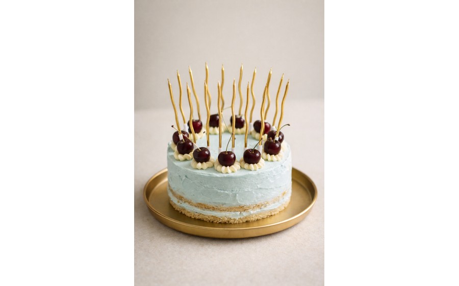 Zestaw 36 świeczek na tort SHP TWIST złoty