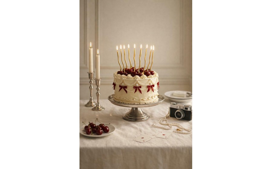 Zestaw 36 świeczek na tort SHP TWIST złoty