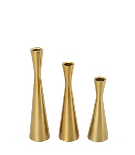 Zestaw 3 świeczników SHP TRIO złoty