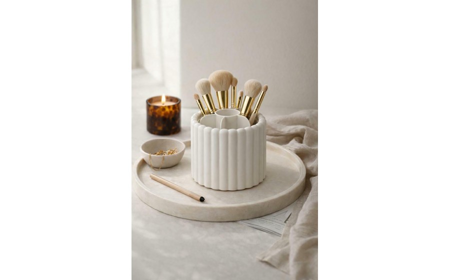 Organizer obrotowy na pędzle SHP LULLABY biały