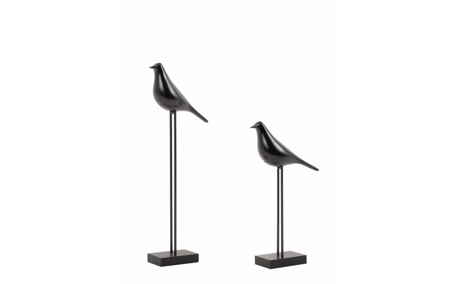 Zestaw 2 dekoracji SHP BIRDY czarna