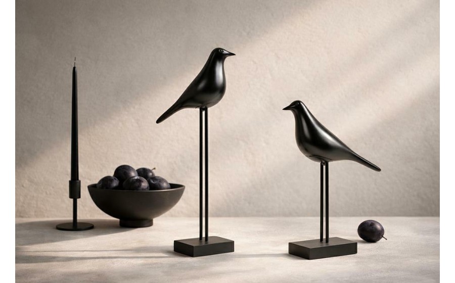 Zestaw 2 dekoracji SHP BIRDY czarna