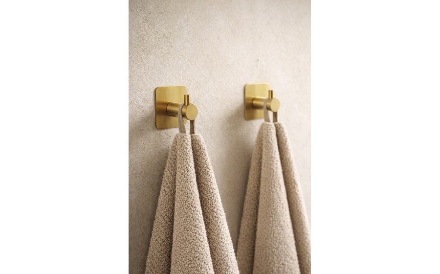 Zestaw 2 wieszaków samoprzylepnych SHP BAROLO złoty