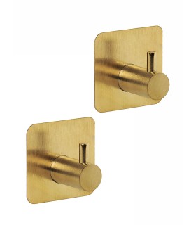 Zestaw 2 haczyków samoprzylepnych SHP  BAROLO złoty