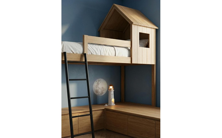 Lampka nocna z projektorem SHP  LIGHTHOUSE biało-złota