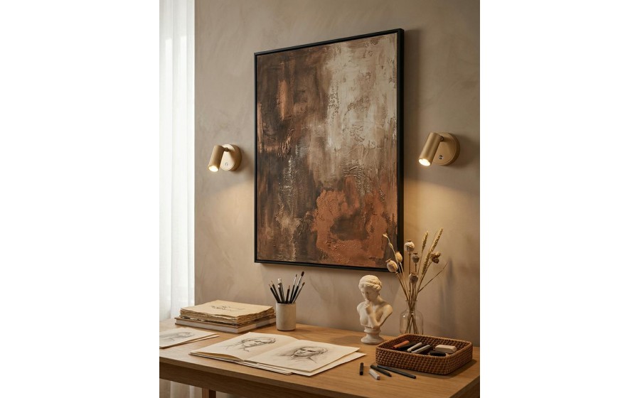 Lampa ścienna SHP PICKET LED złota 3 barwy światła