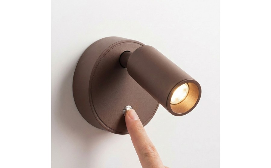 Lampa ścienna SHP PICKET brązowa