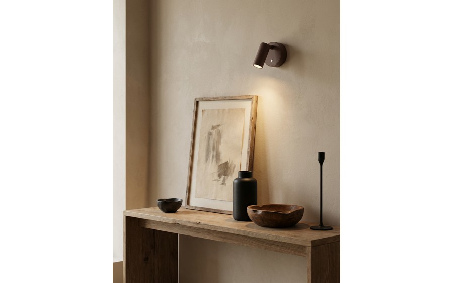 Lampa ścienna SHP PICKET LED brązowa 3 barwy światła