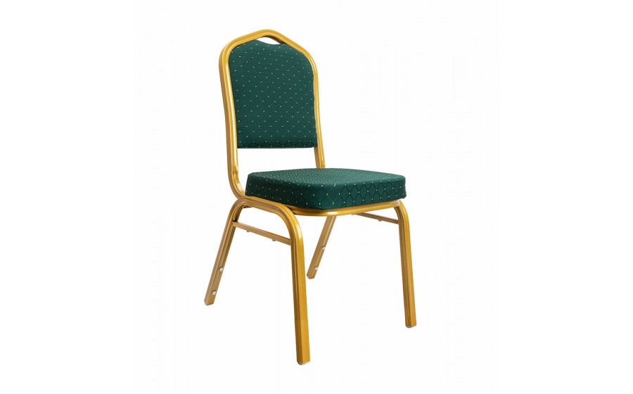 Krzesło bankietowe / konferencyjne HEKATE zielony, złoty