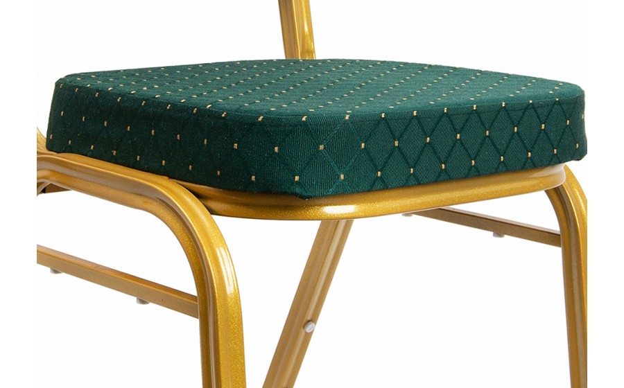 Krzesło bankietowe / konferencyjne HEKATE zielony, złoty