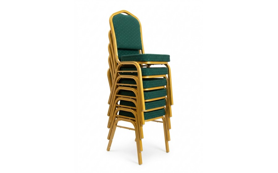 Krzesło bankietowe / konferencyjne HEKATE zielony, złoty