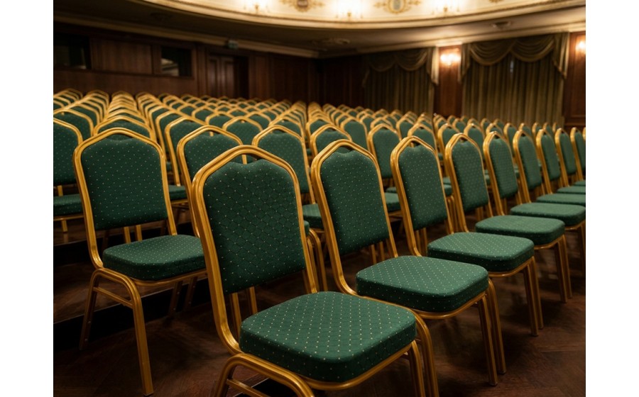 Krzesło bankietowe / konferencyjne HEKATE zielony, złoty