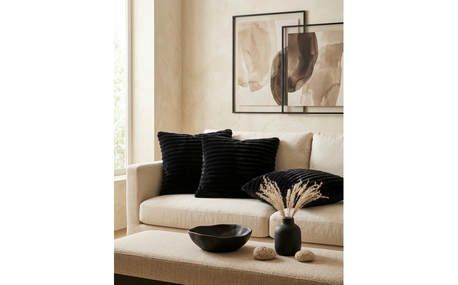 Poduszka dekoracyjna SHP LINE 43x43 czarna