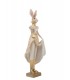 Figurka dekoracyjna SHP RABBIT beżowa / złota