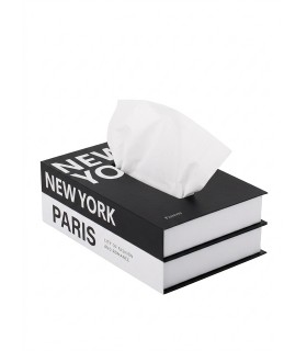 Pojemnik na chusteczki SHP BOOKER biały  / czarny