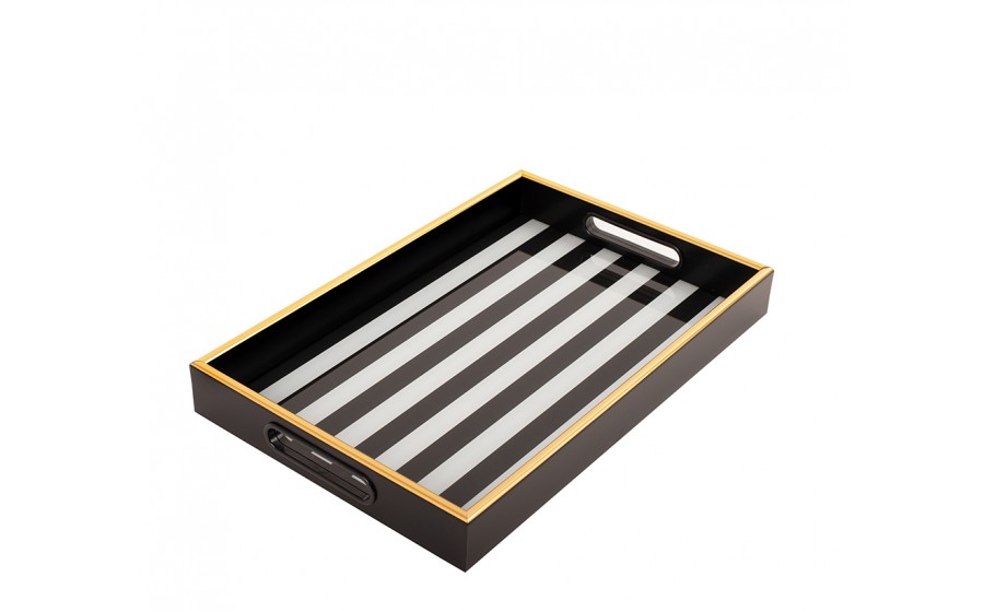 Taca dekoracyjna SHP GRAND biało-czarna