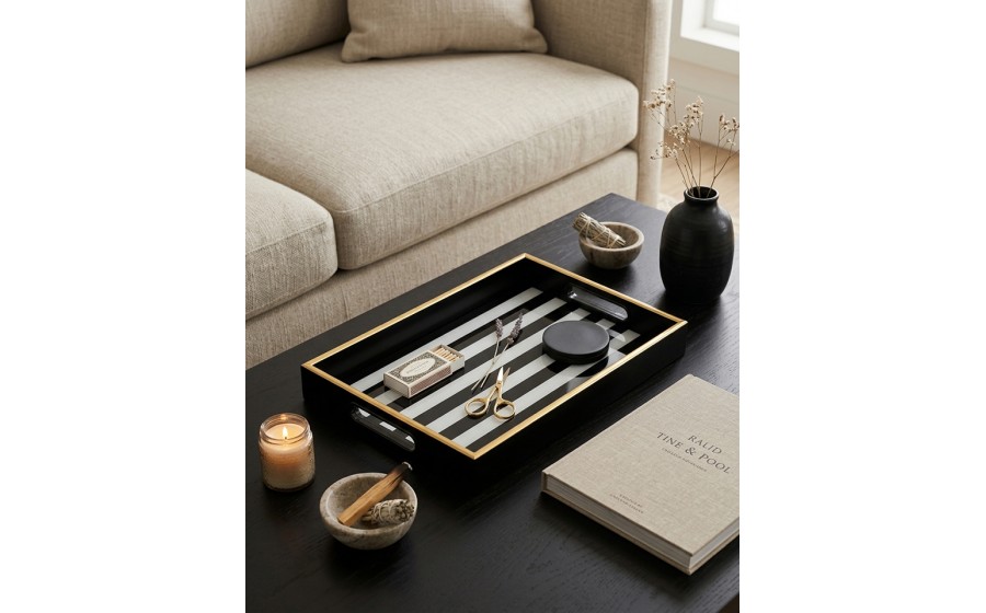 Taca dekoracyjna SHP GRAND biało-czarna