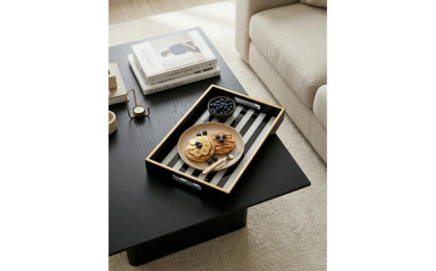 Taca dekoracyjna SHP GRAND biało-czarna