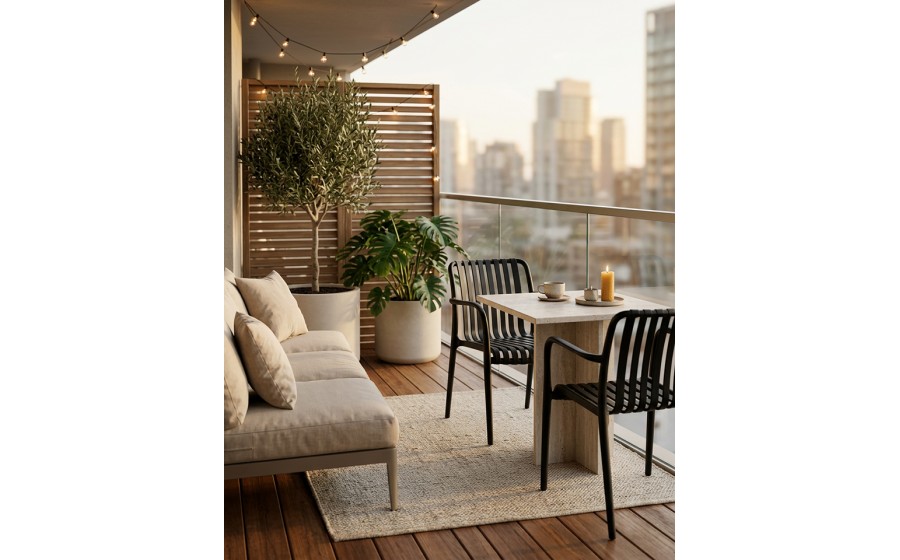 MODESTO krzesło Strips czarne  -  polipropylen