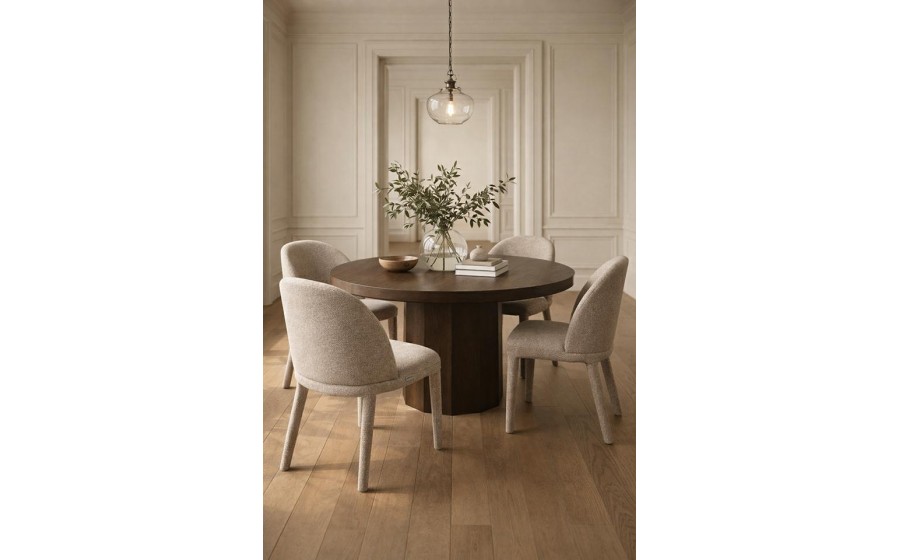 Krzesło tapicerowane do jadalni TUYA beżowe