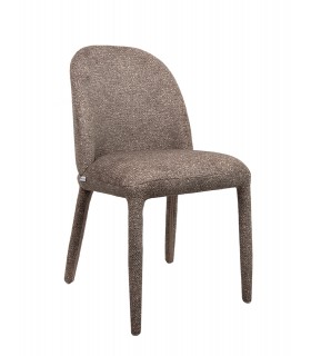 Krzesło tapicerowane do jadalni TUYA brązowe
