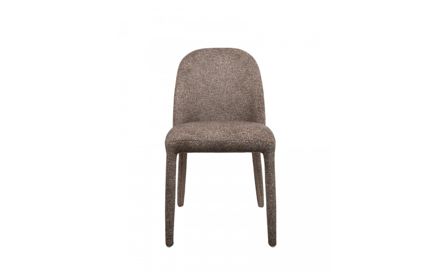 Krzesło tapicerowane do jadalni TUYA brązowe