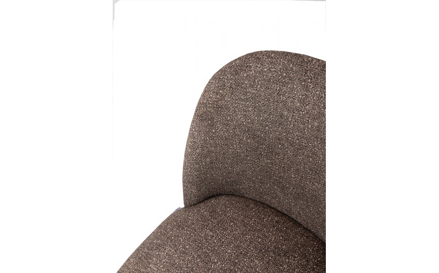 Krzesło tapicerowane do jadalni TUYA brązowe