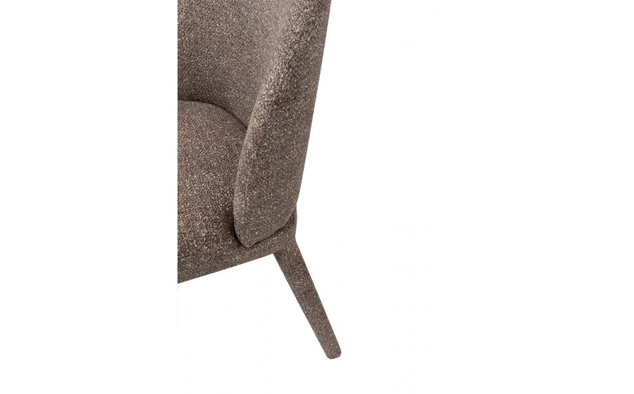 Krzesło tapicerowane do jadalni TUYA brązowe