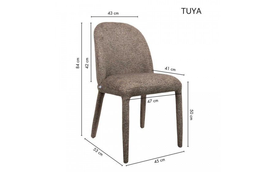 Krzesło TUYA brązowe