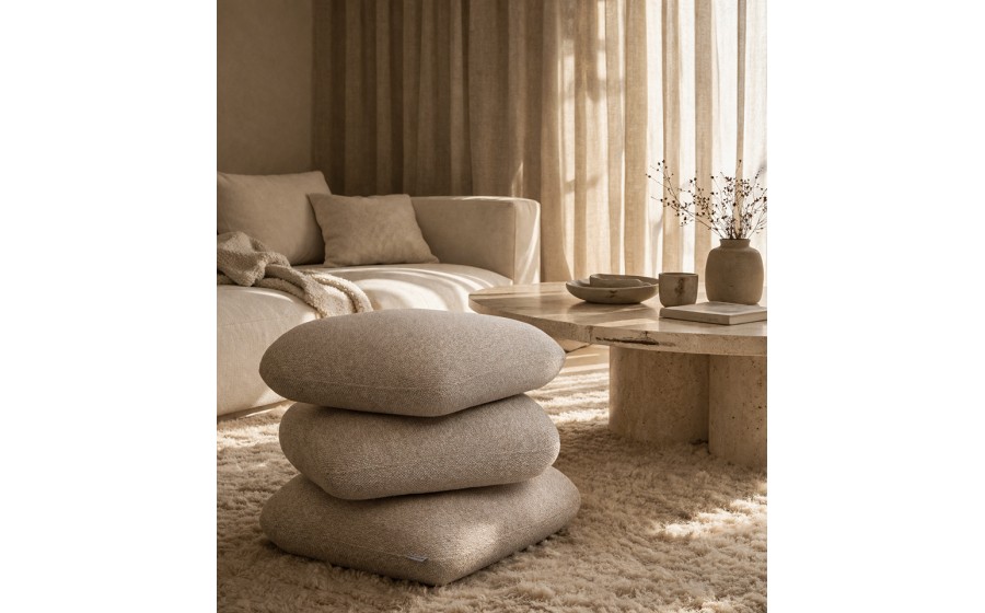 Pufa STONES beżowa
