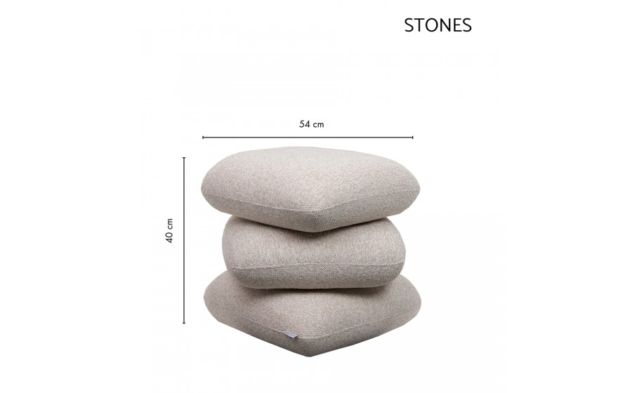 Pufa STONES beżowa