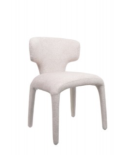 Krzesło tapicerowane do jadalni salonu APULIA beżowe