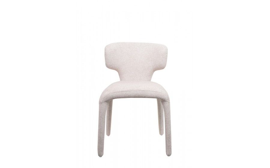 Krzesło tapicerowane do jadalni salonu APULIA beżowe