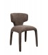 Krzesło tapicerowane do jadalni salonu APULIA brązowe