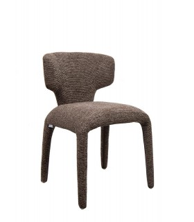 Krzesło tapicerowane do jadalni salonu APULIA brązowe