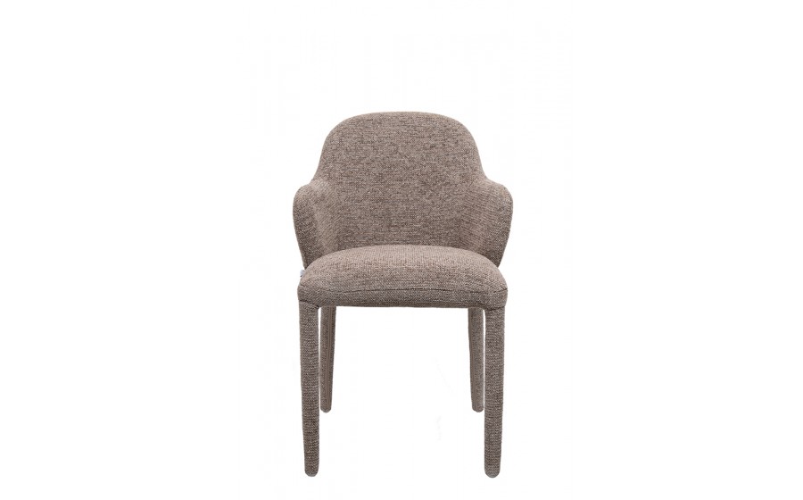 Krzesło tapicerowane do jadalni AKIRA brązowe