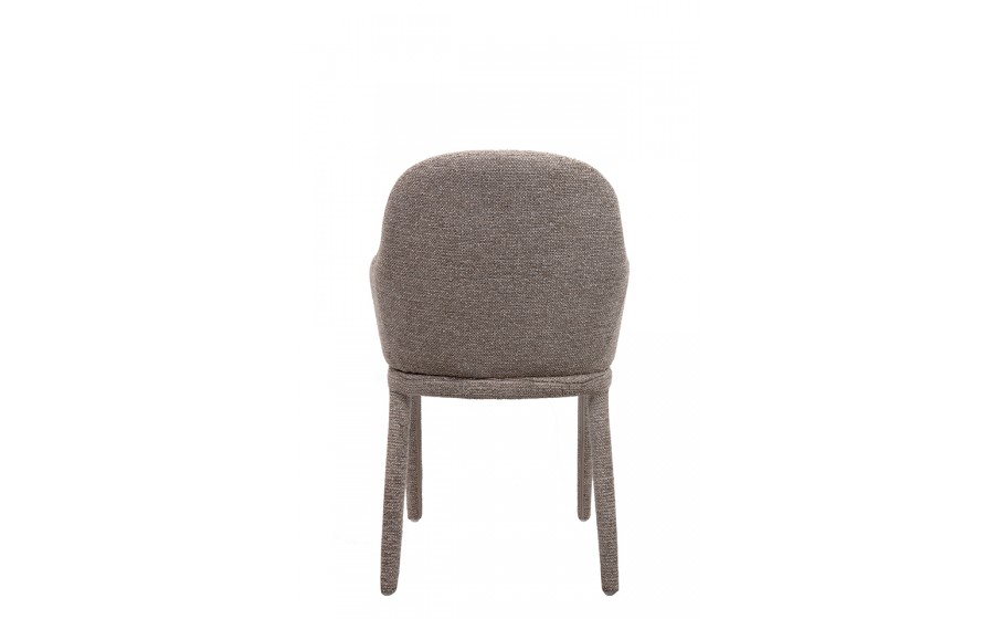 Krzesło tapicerowane do jadalni AKIRA brązowe