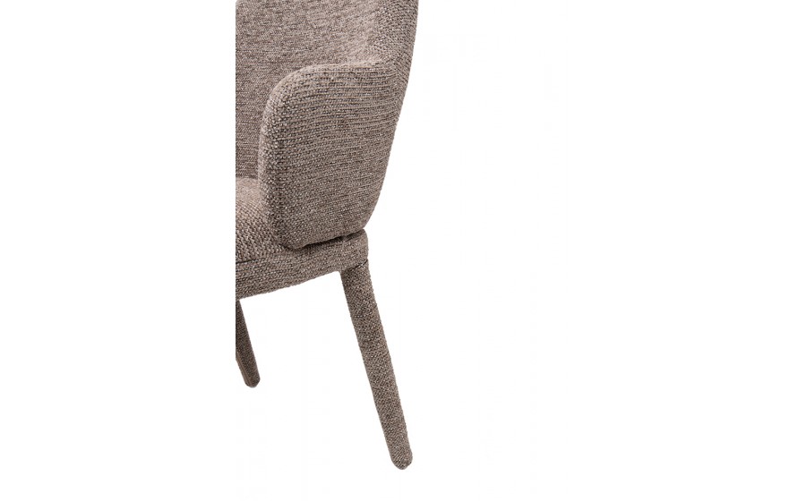 Krzesło tapicerowane do jadalni AKIRA brązowe