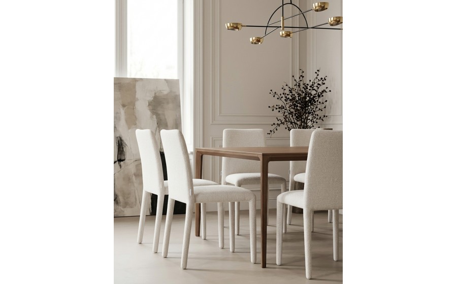 Krzesło tapicerowane do jadalni ALYA beżowe