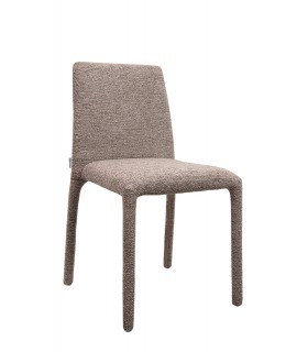 Krzesło tapicerowane do jadalni ALYA brązowe