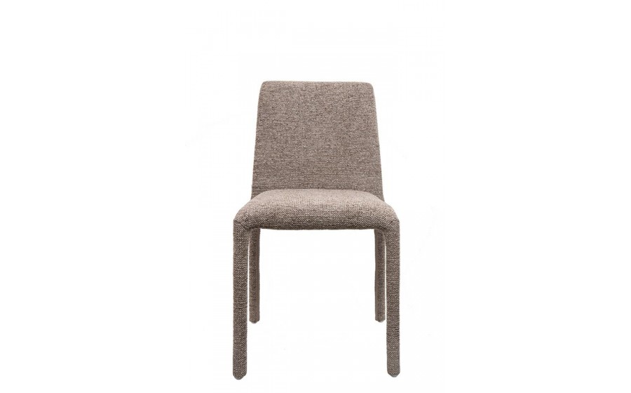 Krzesło tapicerowane do jadalni ALYA brązowe