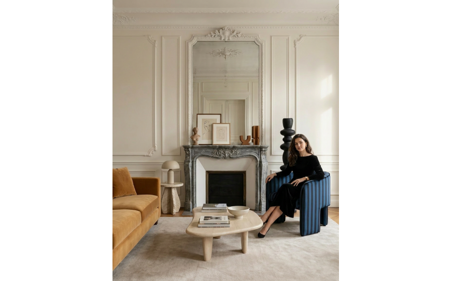 MaMaison fotel JOLIE niebieski / czarny