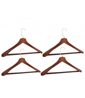 Zestaw 4 wieszaków SHP HARDI brązowy