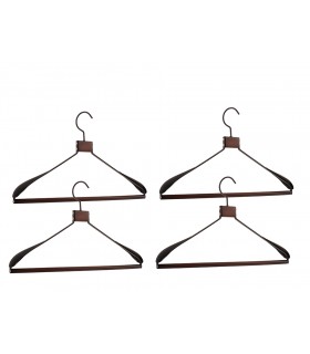 Zestaw 4 wieszaków SHP SOLID czarny