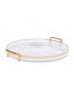 Taca dekoracyjna SHP LUXI transparentna  / złota