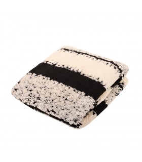 Pokrowiec na sofę w paski SHP VERTE  beżowy / czarny