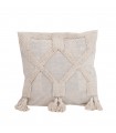 Poduszka dekoracyjna z frędzlami SHP  BOHI beżowa