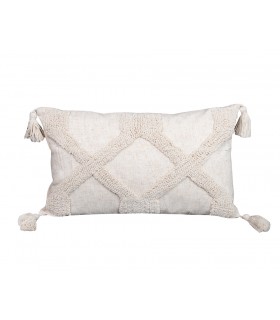 Poduszka dekoracyjna z frędzlami SHP BOHI LONG 50x30 beżowa