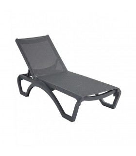 Leżak ogrodowy NICEA czarny
