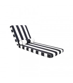 Materac ogrodowy NICEA z poduszką biało-czarny